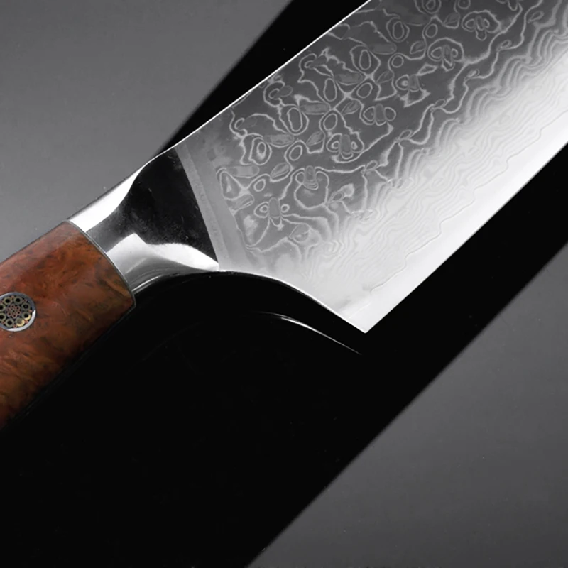 21,24cm Damas chef knife Japan SKD-11(SLD) cooking knives Handmade Forged kitchen knife with red mallee natrual wood handle 25