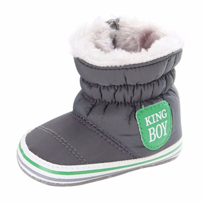 Детские ботинки для мальчиков и девочек; нескользящие зимние ботинки на мягкой подошве; теплые зимние пинетки; обувь для малышей; высокое качество