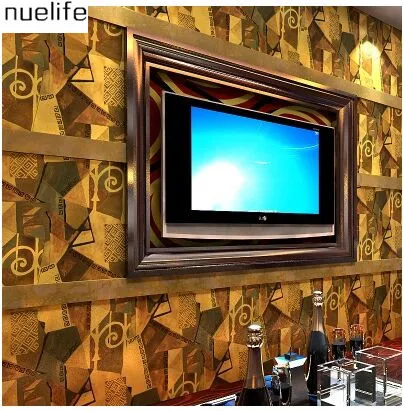 

0.53x10m KTV Wallpapers 3d Fashion Retro Old Pattern Bar Fancy Ballroom Box Background Theme Wallpaper