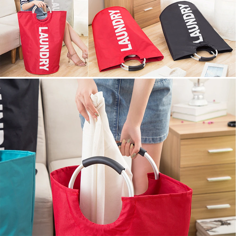 Günstige Tragbare Wasserdichte Kleidung Wäsche Korb Lagerung Korb Falten Kleidung Tragbare Kleidung Lagerung Tasche Picknick Korb