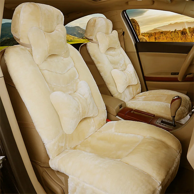 5 seats set car seat covers faux fur car interior accessories cushion