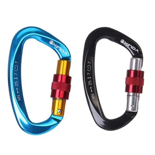 NEW XINDA 25KN Professional Safety Master Lock D Buckle Climbing Lock Carabiner Rock Climbing Buckle Equipment Outdoor Tool NEW XINDA 25KN Professional Safety Master Lock D Buckle Climbing Lock Carabiner Rock Climbing Buckle Equipment Outdoor Tool