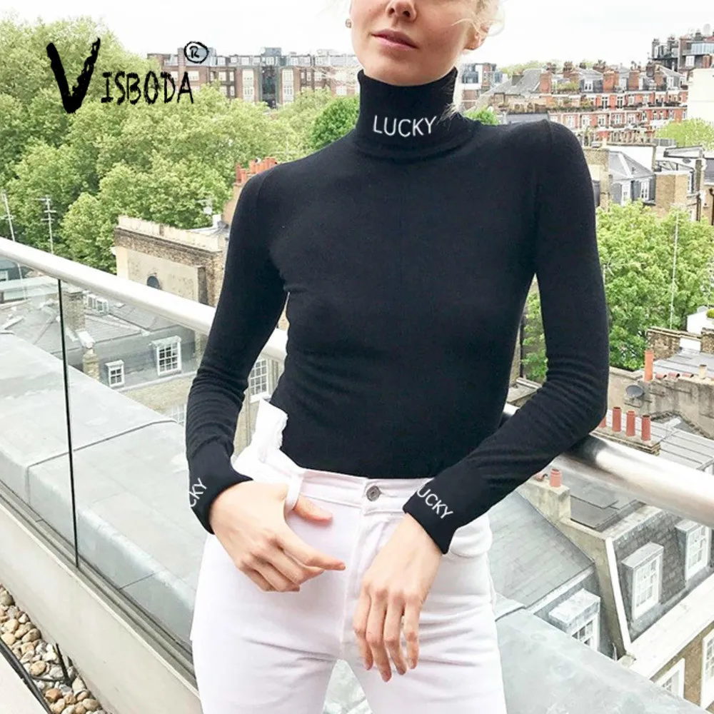 black long sleeve turtleneck bodysuit