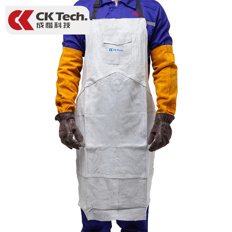 

CK Tech. Professional Welding Apron Leather Cowhide Welder Protect Cloths Carpenter Blacksmith Garden Clothing Working Apron