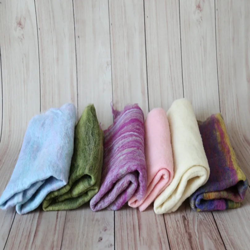 Wool Felted Layer Newborn Felt Wrap Baby Merino Fluffy Wool Layer