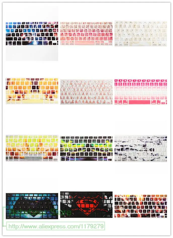 

2016 Picture embedded Silicone Keyboard Cover For Macbook Air Pro Retina 13 15 17 Protector for Mac book keyboard
