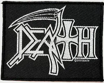 

4" Death Music Band Rock Heavy Metal Woven Iron On/Sew On Patch Emblem Tshirt TRANSFER MOTIF APPLIQUE Rock Punk Badge
