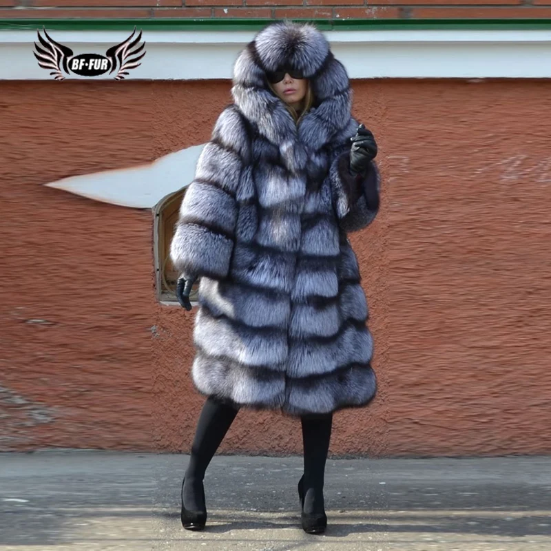 

BFFUR Park With Natural Fur 2020 New Arrival Real Genuine Leather Jackets For Women Winter Palace Keep Warm Fashion Clothing Top