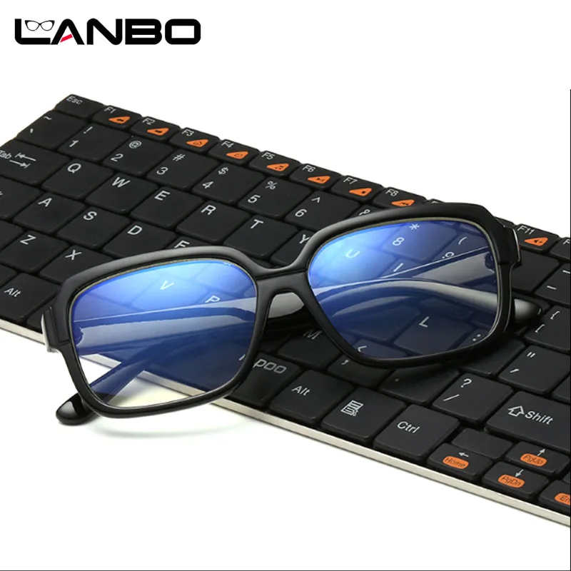 LANBO мужские и женские очки для чтения с защитой от радиации Анти-усталость компьютеры очки брендовая синяя пленка для очков оправа для очков 5218
