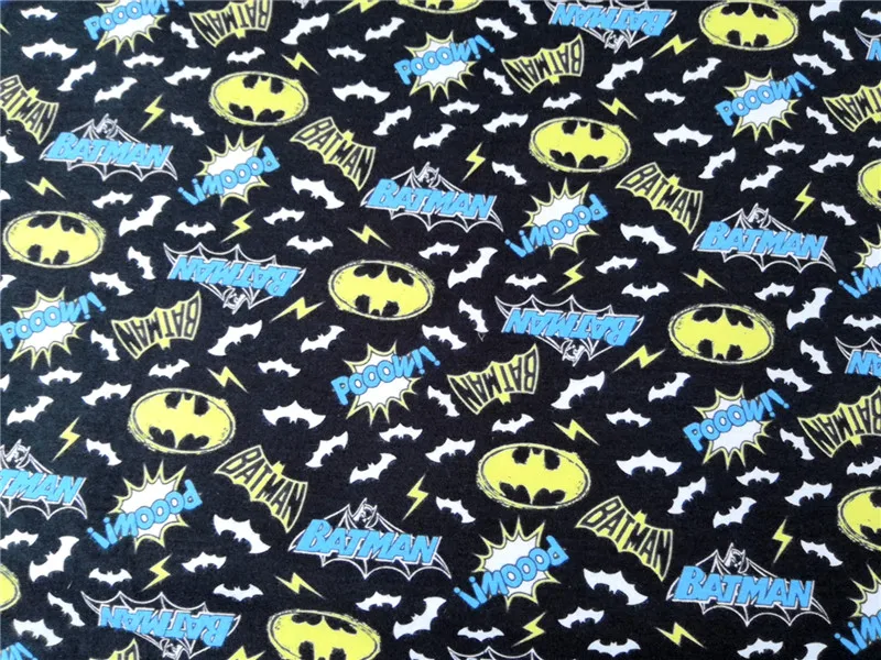 50*160 см Марвел из Мстителей Бэтмен мягкий эластичный 4 способ эластичный лайкры трикотажная хлопчатобумажная ткань шитье пэчворк diy мальчик ткань пижамы