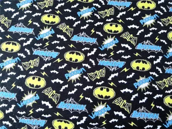 

50*160cm Avengers Marvel Batman soft elastic 4 way stretchy lycra knit cotton fabric Sewing Patchwork diy boy Cloth pajamas