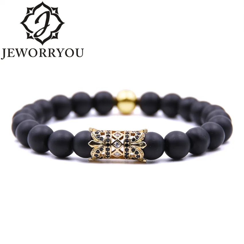 

8mm Matte Natural Agate Stone Bracelet Pierre Naturelle Zircon Beads Bracelet Charms Retro Gypsy Personalized Bohemian Jewelry
