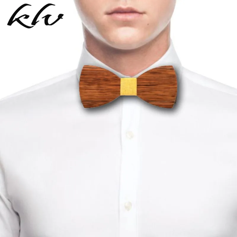 

Men High Quality Wooden Bow Ties Classic Business Butterfly Solid Wood Bow Tie