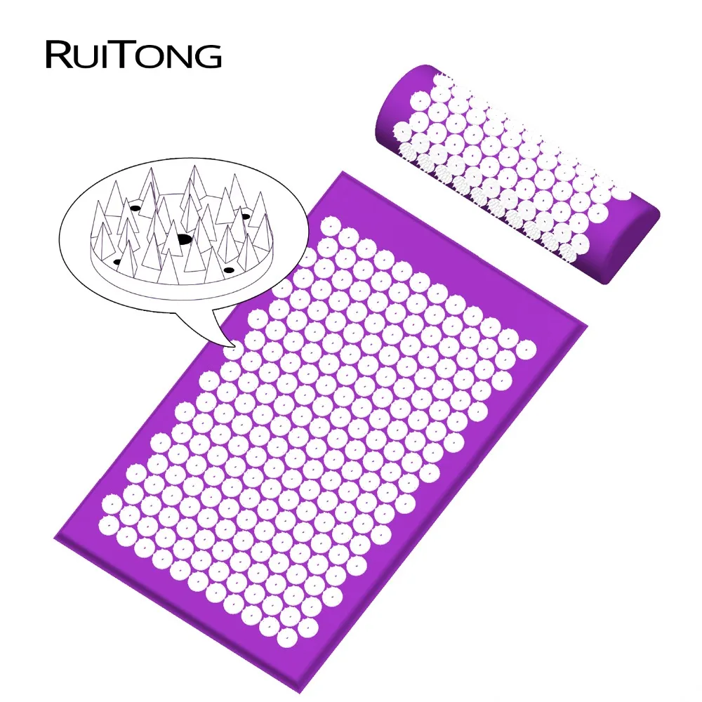 RuiTong 12 Colors Shakti Massage Acupuncture Pillow Effective Relief Back Neck Pain Yoga Acupuncture Massage Mat Dropshipping RuiTong 12 Colors Shakti Massage Acupuncture Pillow Effective Relief Back Neck Pain Yoga Acupuncture Massage Mat Dropshipping