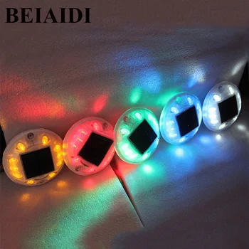 

BEIAIDI 5PCS Solar Stairs Step Light 6/10 LEDS Road Pathway Stud Marker Light Waterproof Security Warning Lamp For Patio Fence