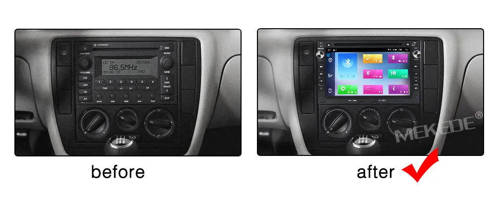 Excellent Mekede 2Din Auto Radio Android 9.1 For Volkswagen PASSAT B5/MK5/BORA/POLO/MK3/MK4/GOLF Car Multimedia Video Player GPS USB DVR 12