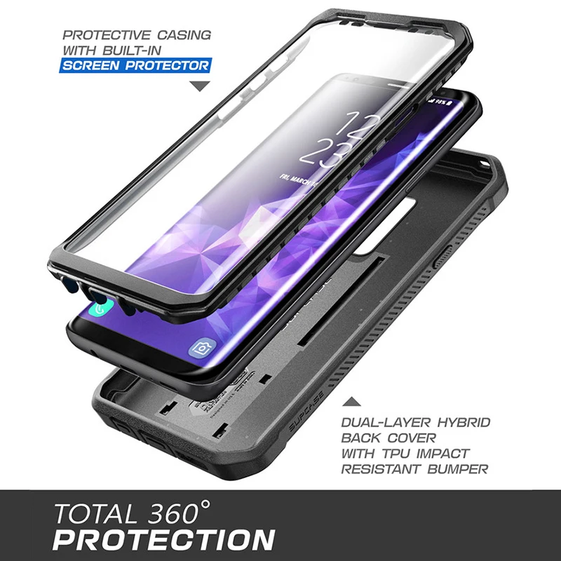 Samsung Galaxy S9+ Plus Case Unicorn Beetle PRO Series Retail Package Blue SUPCASE Full-Body Rugged Holster Case with Built-in Screen Protector for Galaxy S9+ Plus 2018 Release