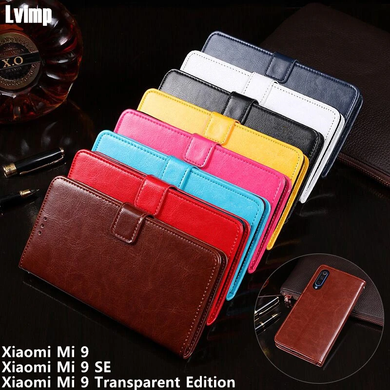 

Xiaomi Mi 9 SE Mi9 SE Case Luxury Flip PU Leather Case For Xiaomi Mi 9 Mi9 Transparent Edition Wallet Cover Protection Case