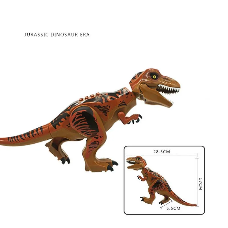 Jurassic Dinosaur World 2 Figure Building Block Bricks Toy Tyrannosaurus Rex Compatible with Legoings Dinosaur