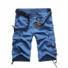 Мужские шорты Карго летние хлопковые повседневные короткие брюки брендовая одежда мужские карго шорты военные брюки мужские свободные шорты
