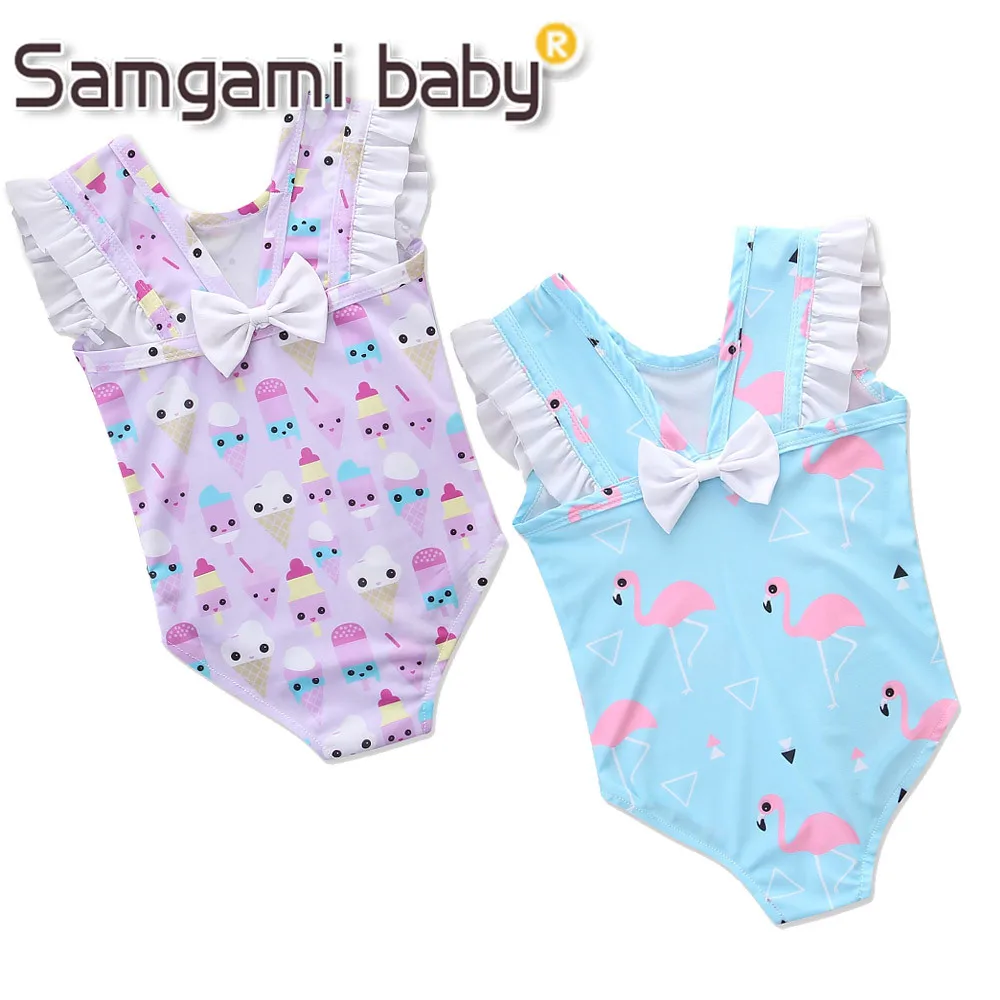 SAMGAMI BABY 2019 летняя одежда для девочек комбинезоны купальники купальный костюм с