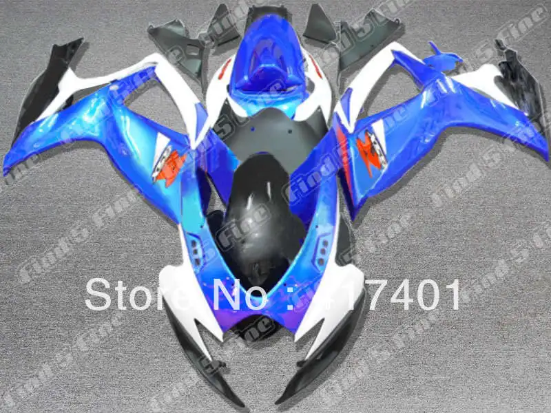 Синий белый черный корпус для SUZUKI GSX R600 R750 06 07 GSXR 600 750 GSXR600 GSXR750 K6 2006 2007 обтекатель|gsxr