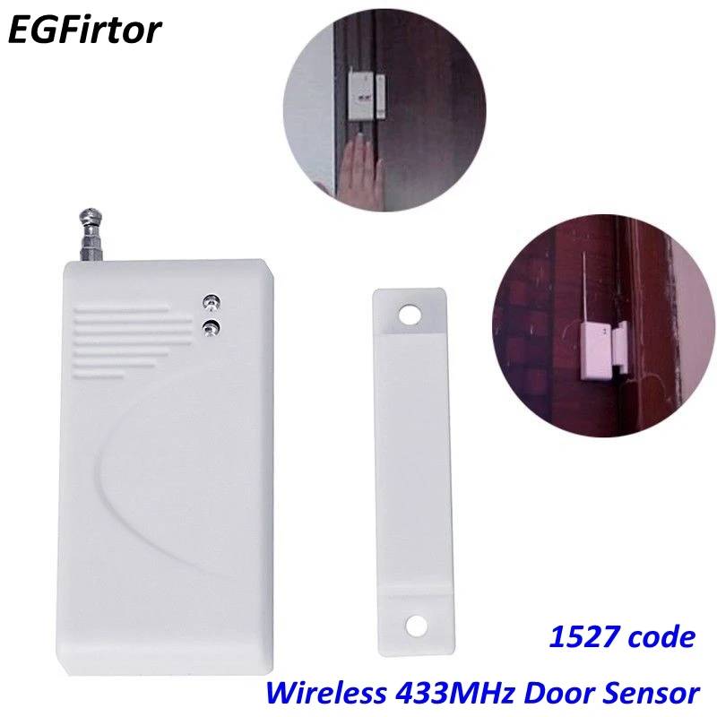 High 433MHz Wireless Door Window Sensor For GSM Alarm System Detect Window and Door 1527code