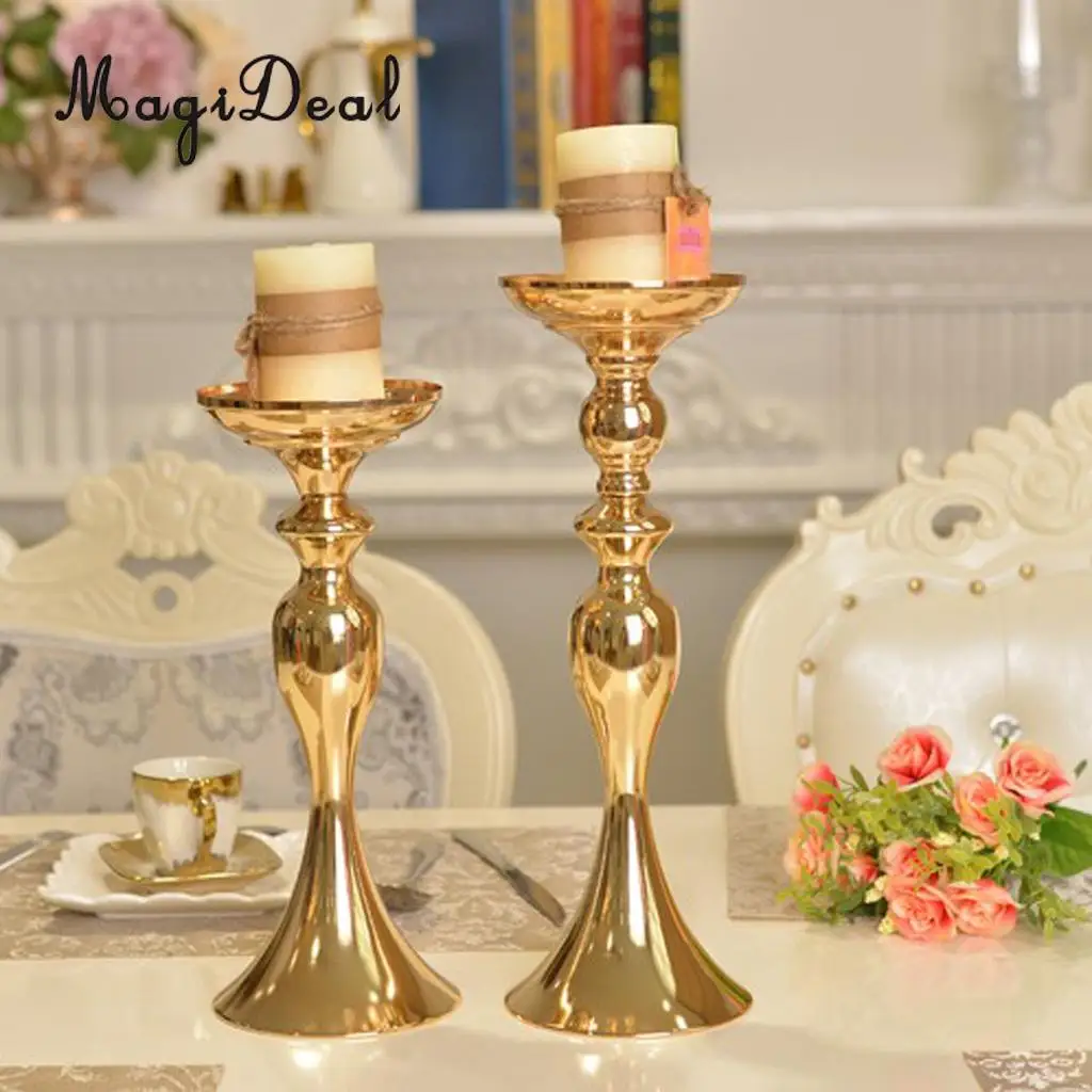 MagiDeal Tabletop Floor Stand Candle Holder Metal Flower Vase Home Decor Centerpiece Tabletop Decor