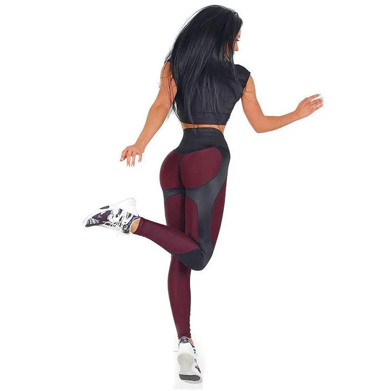 

2018 Patchwork Push Up Running Tights Sport Leggings Women Sportswear Legging Female Running Pants Bodybuilding Fitness Leggins