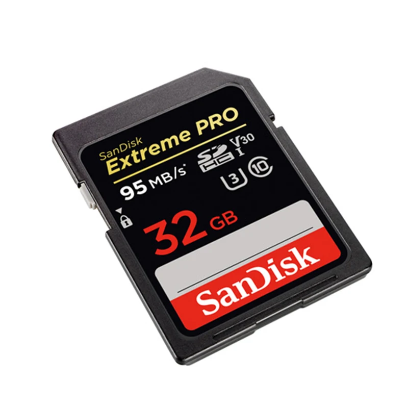 Карта памяти SanDisk Extreme Pro SDHC карты SD 32 GB 95 МБ/с. читать 90 МБ/с. записи C10 U3 V30 UHS-I 4 K для Камера (SDSDXXG-032G-ZN4IN)