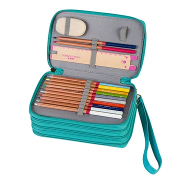 Cute School Pencil Case PU Leather Penalty Pencilcase 72 Holes 4 Layers Pen Bag Large Kids Boys Girls Pencil Box Pouch Supplies sketch school pencil case 72 holes penalty pencilcase large zipper pen bag four multi layers boy girls set box stationery pouch