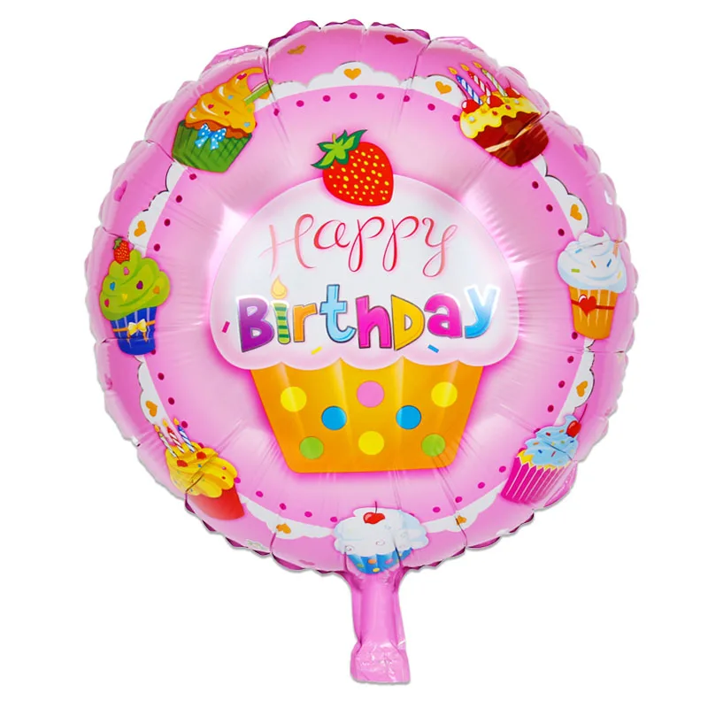 18 дюймов с днем рождения розовый цветок бабочка воздушные шары сладкие вечерние украшения воздушный шар праздник надувной шар из фольги детская игрушка - Цвет: 30