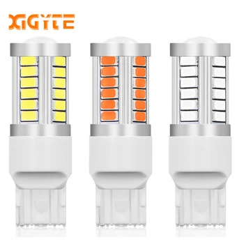 

1PCS T20 7440 W21W WY21W 33 SMD 5730 LED car Backup Reserve Lights 33SMD 5630 LED motor brake light Bulb white red Orange amber