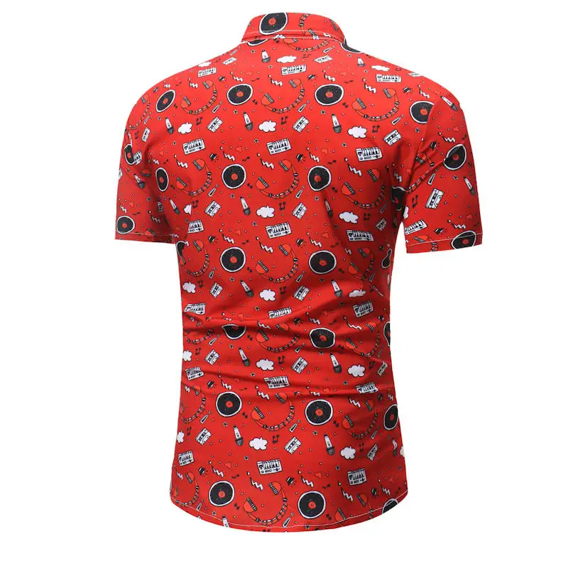Мужская рубашка в летнем стиле с принтом пальмы, Пляжная гавайская рубашка, мужская повседневная гавайская рубашка с коротким рукавом, сорочка для мужчин, Азиатский Размер 3XL