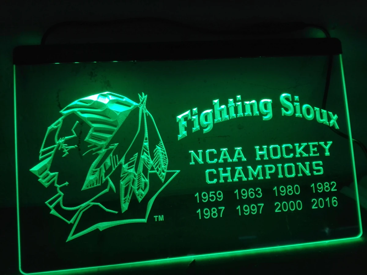 LR063- Fighting Sioux 2016 светодиодная неоновая световая вывеска | Дом и сад