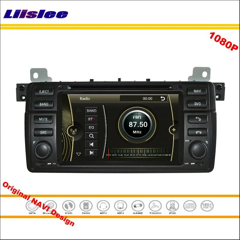 Cheap Liislee For BMW E46 M3 1998~2005 Stereo Radio CD DVD Player GPS Nav Navi Navigation 1080P HD Screen System Original NAVI Design 0