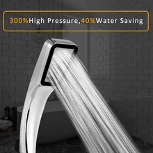 Душевая головка высокого давления 300 отверстие под давлением Душевая насадка для экономии воды Ванная комната Ванна опрыскиватель ручной Усилитель воды