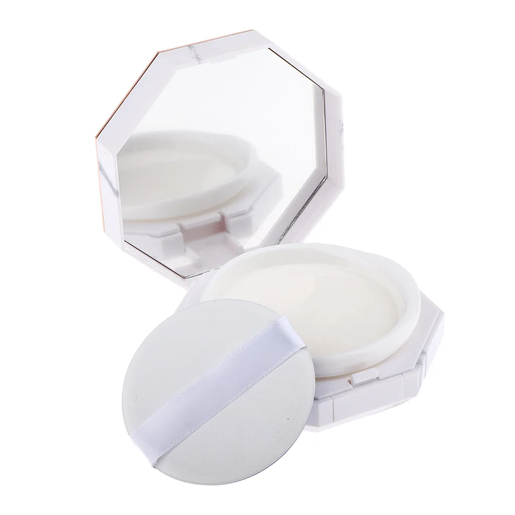 Empty Sponge Air Cushion Powder Foundation Puff Box BB Cream Container Case w/Internal Case,Sponge,Puff,Mirror for Cosmetics DIY