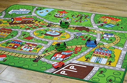 toy car lover popular carpets kids room city center street map