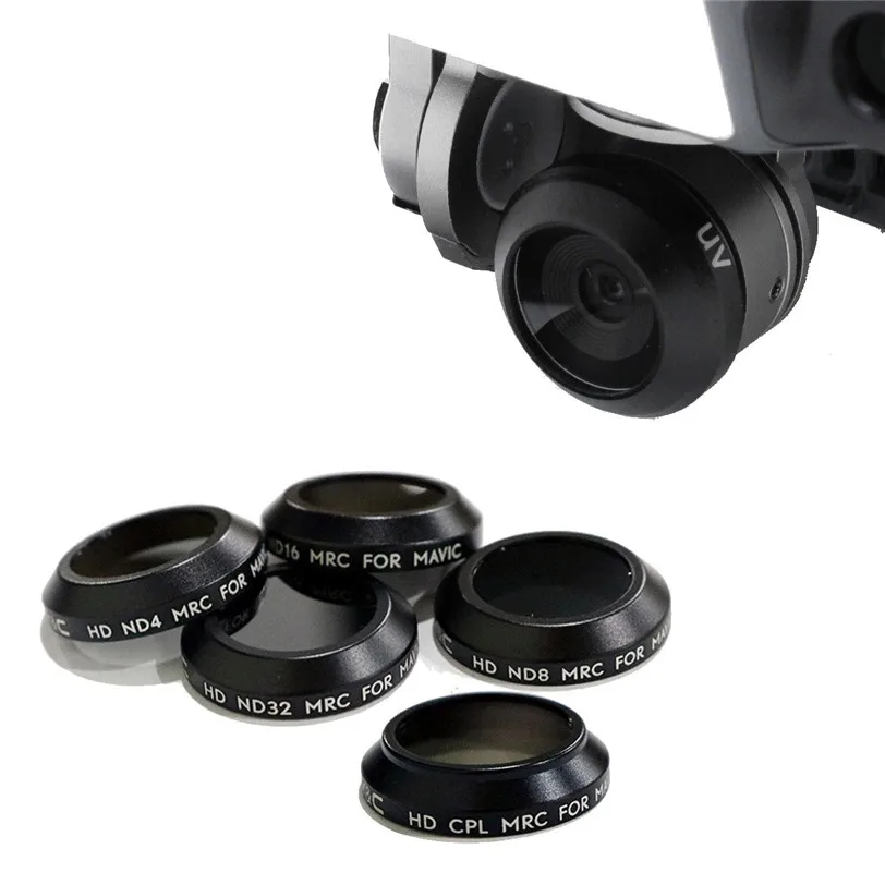 

Snap On ND Filters Set 5-pack (UV/CPL/ND4/8/16/32) For DJI Mavic Pro RC Drone 20A Drop Shipping
