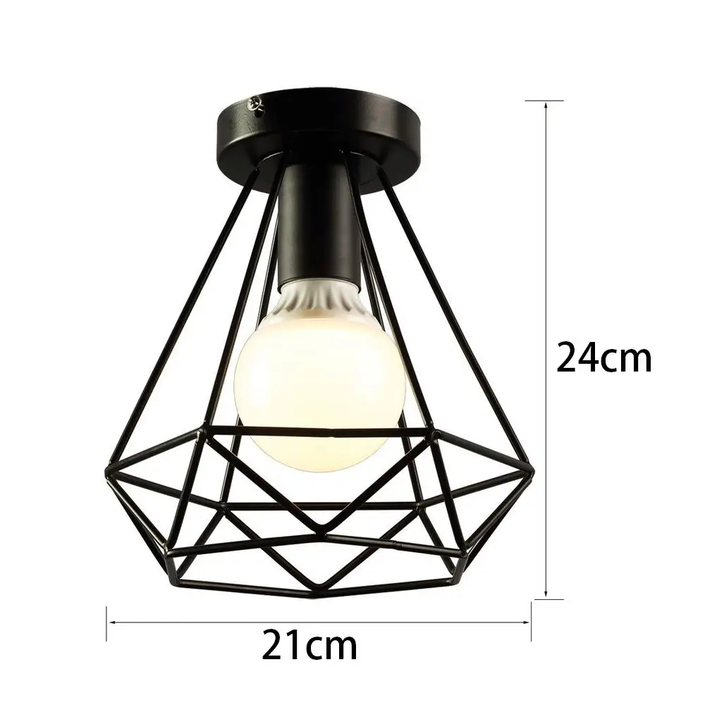  Vintage Industrial Rustic Flush Mount Ceiling Light Metal Lamp Fixture American-style village Style - 32901224746