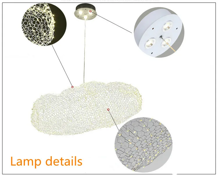 Подвесные светильники в скандинавском стиле с полым облаком, креативные светильники для спальни, гостиничного зала, ресторана, бара, дизайнерские светлячки, светодиодные светильники
