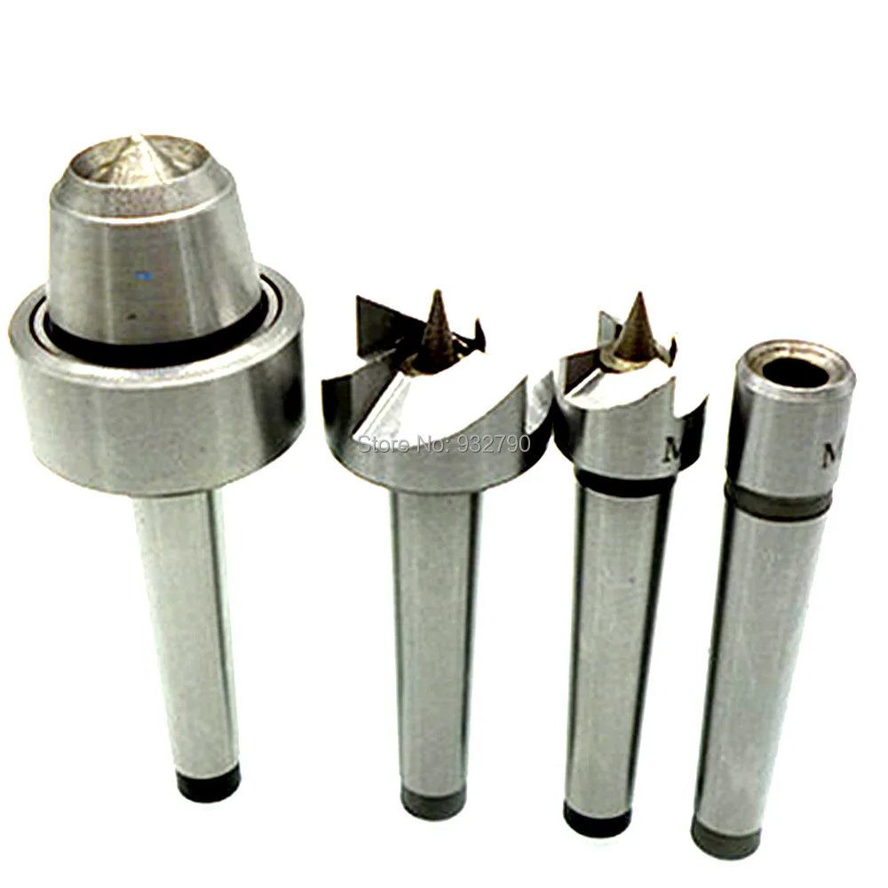 4pcs Drive Centers Live Centers Morse Taper 1 MT1 Woodturning 4 Jaw