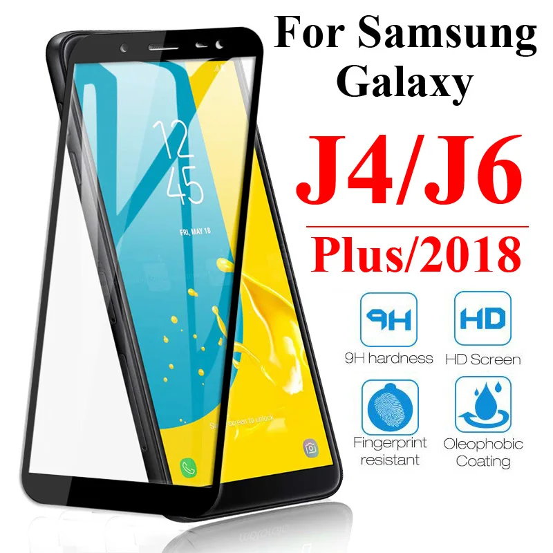 Защитное стекло для samsung J6, для Galaxy, защита экрана, j4 Plus, закаленное, Samsyng J 6 4 J62018, защита экрана, броня