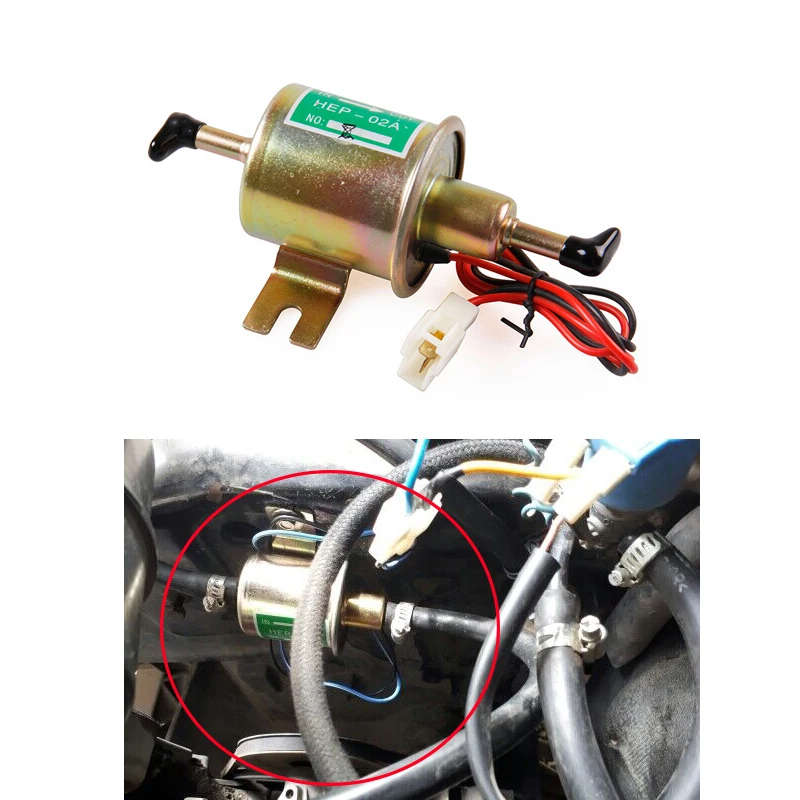 RASTP-в виде бабочек, новинка, 12V электрический топливный насос низкого болт крепления провода дизель HEP-02A для автомобильного карбюратора мотоцикла ATV RS-FP009