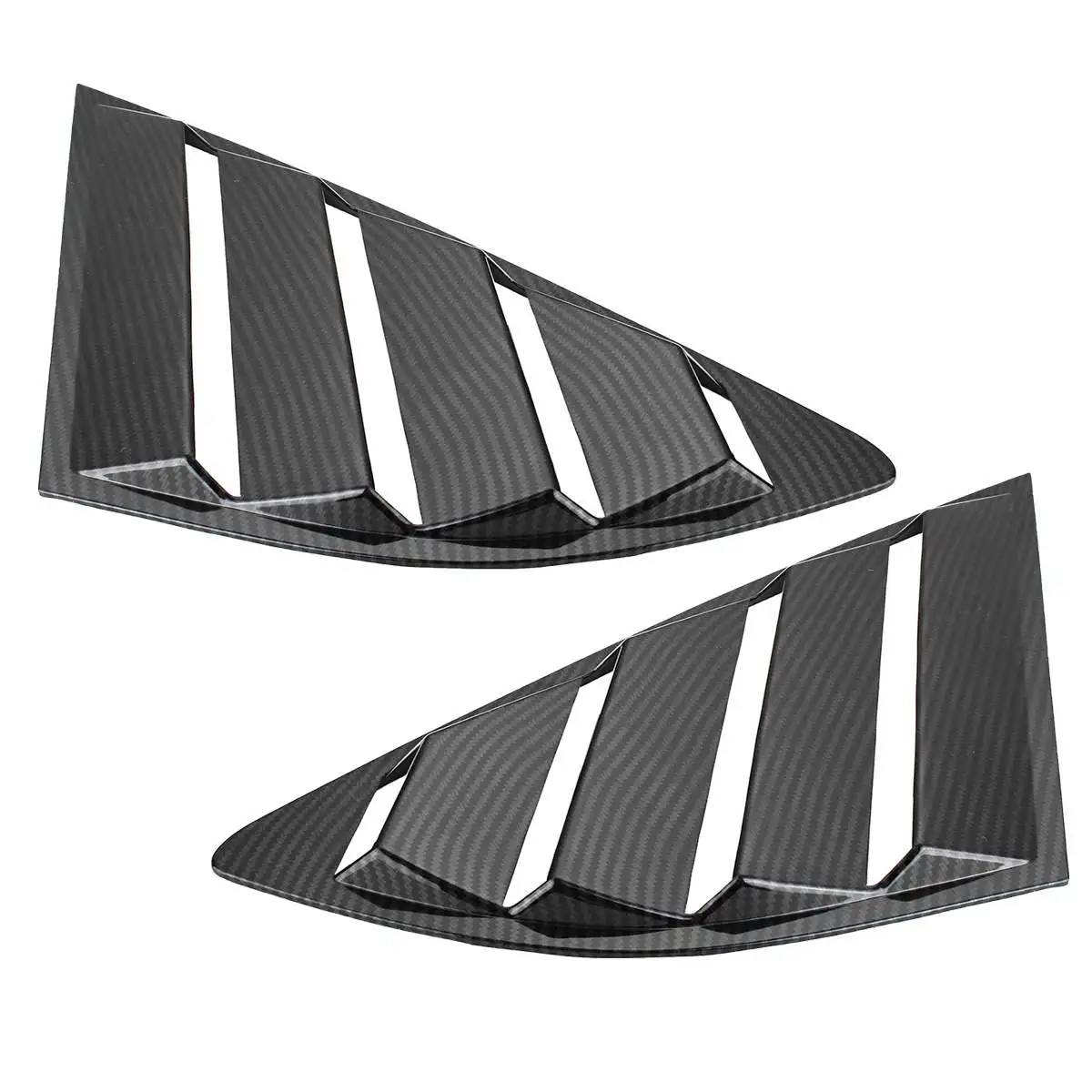 Carbon Fiber Пара четверти жалюзи Крышка отверстия задняя сторона автостайлинг для автомобильных окон для Ford/Fusion/Mondeo 2013 - Цвет: Carbon Fiber