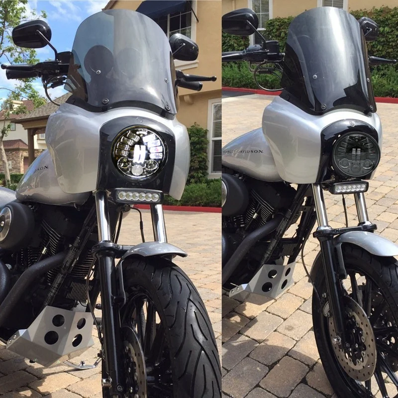 5,75 дюймов светодиодные мото фары дальнего ближнего света Адаптивная лампа для Harley Davidsion аксессуары для мотоциклов фары 12 В 24 В