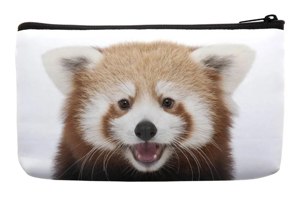 Lucu Panda Merah Muda Beruang Hewan Wajah Cetak Disesuaikan Tas