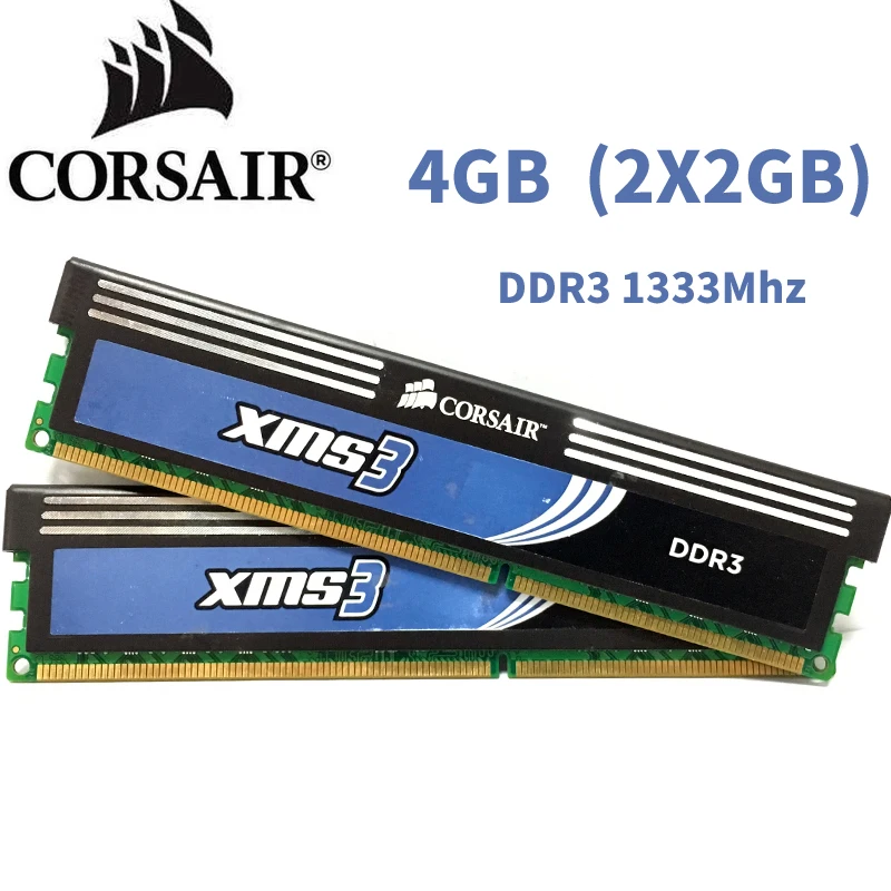 CORSAIR 4 ГБ 2X2 ГБ DDR3 PC3 10600 1333 МГц 1600 МГц Память DIMM ПК Оперативная память Memoria модуль настольный компьютер оперативная память 4 г 2X2 г