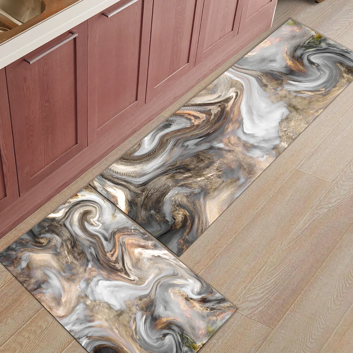 Гладкая отделка естественного света черный Marble1Bathroom аксессуары грязи мусора грязи Ловец загрузки скребок для обуви натуральный